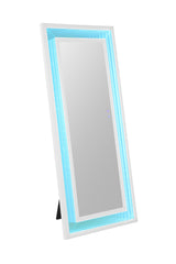 Solinus Hollywood Glam LED Floor Mirror with Bluetooth Speaker – White, view 10
