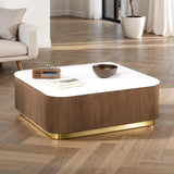 Virden Genuine Marble Cocktail & End Tables - Square Cocktail Table