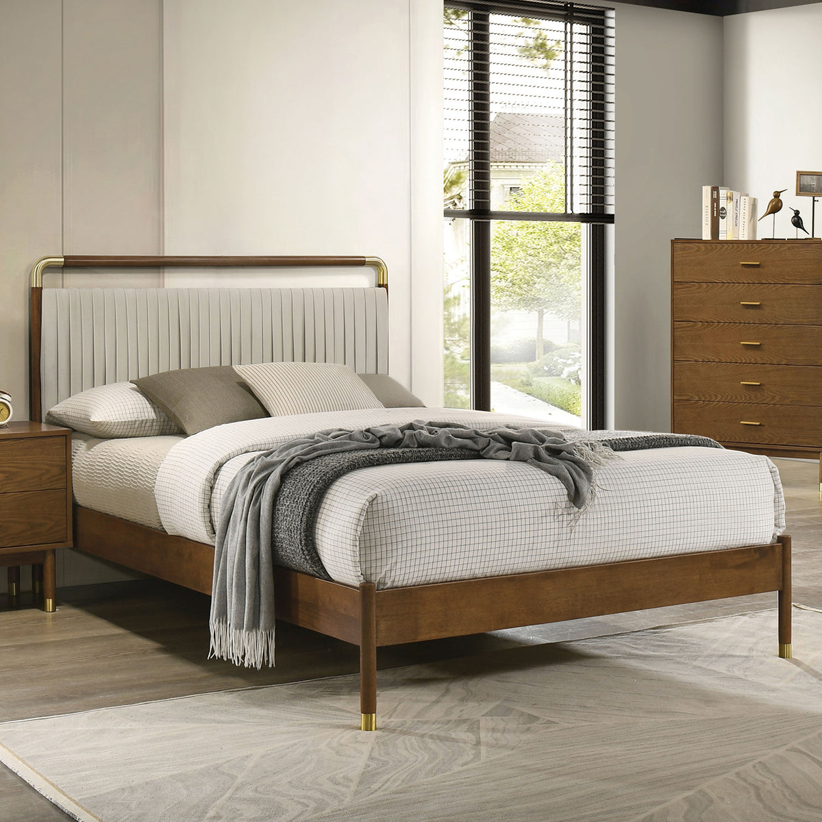 Bardot Channel-Tufted Upholstered Bed & Youth Bedroom Set