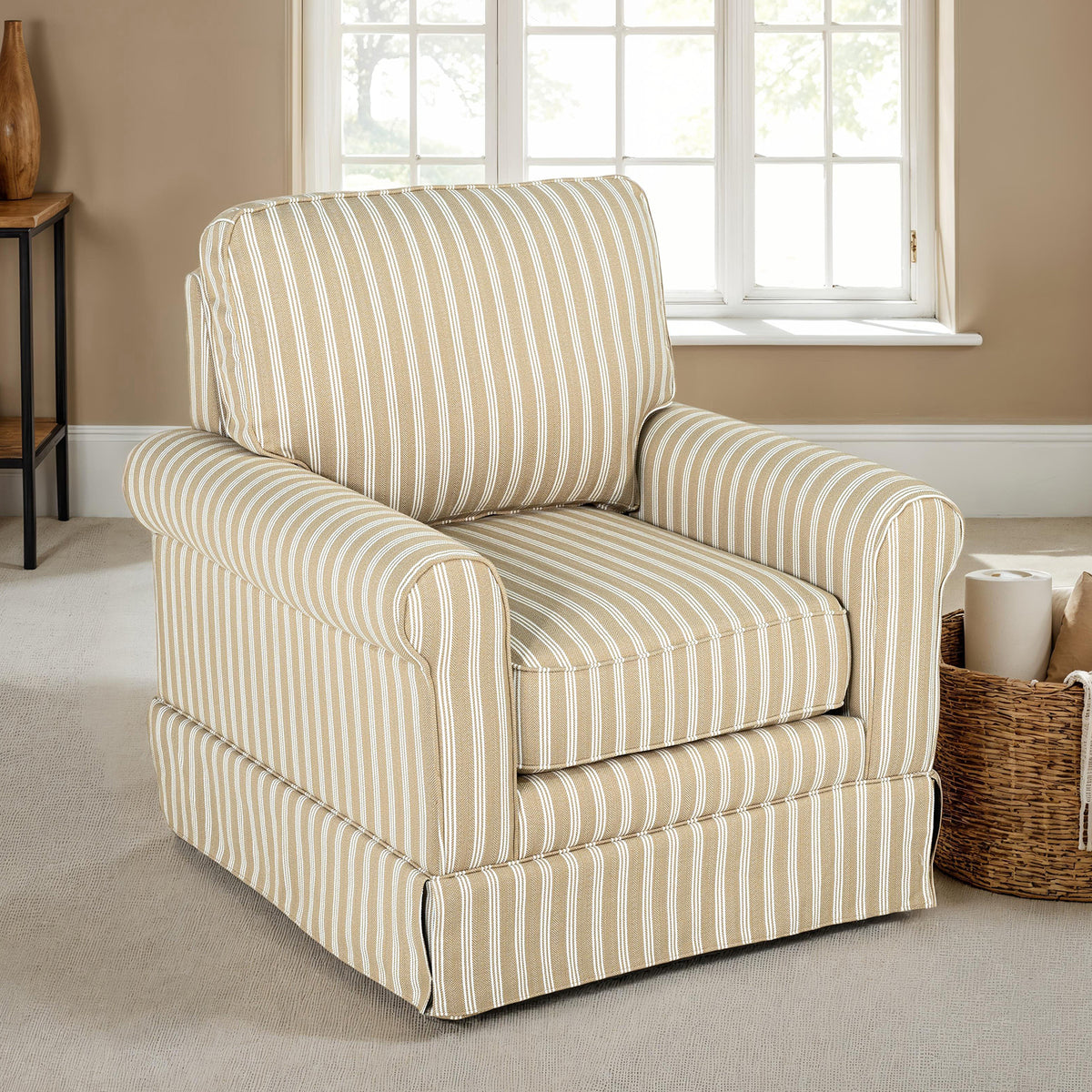 Peggy Skirted Swivel Accent Chair – view 10
