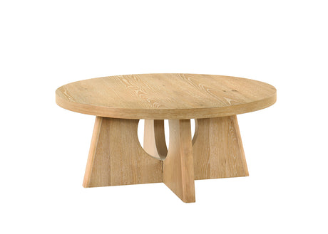 Olgod Round Pedestal Coffee & End Table - Round Coffee Table