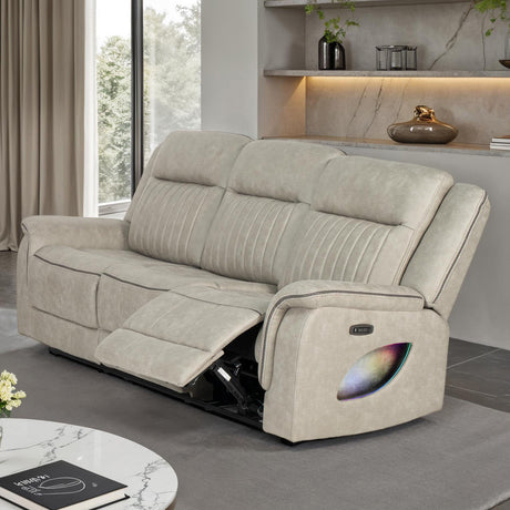 Arturus Transitional Power Reclining Sofa, Loveseat & Recliner - Power Sofa
