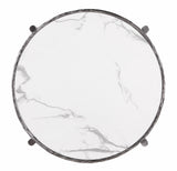 Kerna Contemporary Sintered Stone Coffee & End Tables - Forged Steel in Matte Gold or Gunmetal