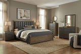Newent Two-Tone Channel-Tufted Bed & Bedroom Set – Dark Walnut, view 2