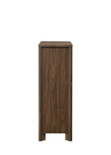 Hayward Mid-Century Modern Bedroom Collection - LED Channeled Headboard Bed, Dresser, Chest & USB Nightstand in Walnut