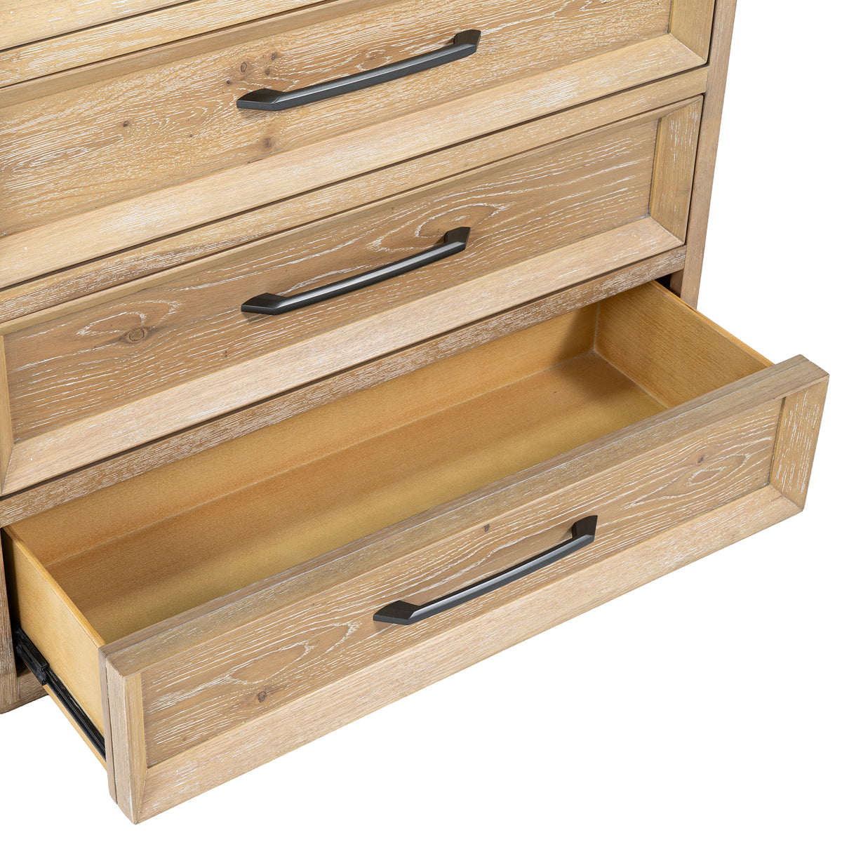 Helios LED Headboard Bed & Bedroom Set with USB Nightstand – Natural Oak, view 19