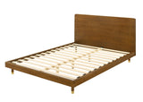 Romford Mid-Century Modern Twin & Full Bed & Youth Bedroom Set - Walnut with Gold Accents
