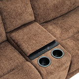 Mattheus Oversized Power Reclining Sectional - USB, Cup Holders & Cooler Console