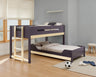 Nestor Twin over Twin Bunk Bed - Mauve/Oak