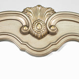 Fromberg Traditional Sleigh Bed & Bedroom Set with Marble Tops – Gold Champagne, view 15