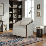 Zebina Swivel Bucket Accent Chair - Khaki