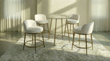 Rilva Glass Counter Height Table & Stools - 3pcs- Counter Table + 2 Stools