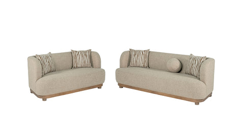 Sarabi Contemporary Sofa, Loveseat & Chair with Plinth Wood Base – view 12
