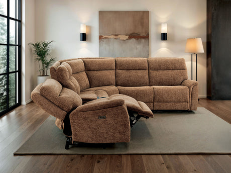 Mattheus Oversized Power Reclining Sectional - Cypress Brown