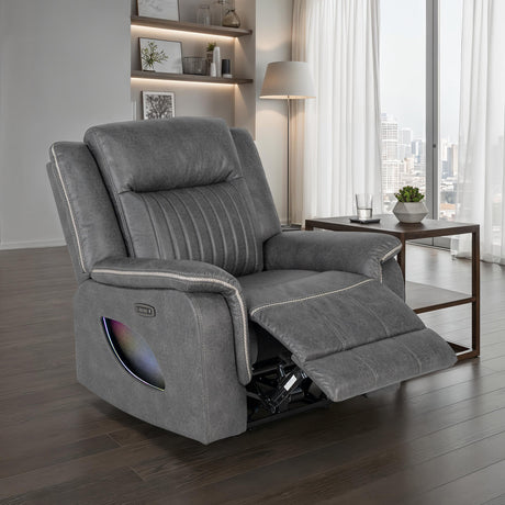 Arturus Transitional Power Reclining Sofa, Loveseat & Recliner - Power Recliner