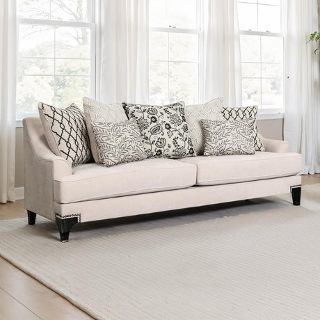 Lowell Transitional Chenille Sofa & Loveseat - Sofa
