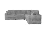 McKenna Modular L-Shaped Sectional with Faux Fur Contrast – view 8