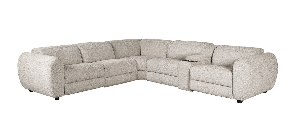 Zander Zero Gravity Power Reclining Sectional - Wireless Charging Console in Taupe