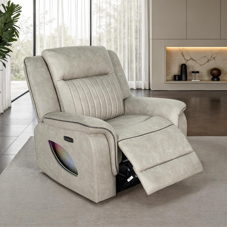 Arturus Transitional Power Reclining Sofa, Loveseat & Recliner - Power Recliner