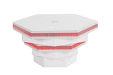 Zeta Hexagon Smart Coffee Table with LED Lights, Bluetooth Speaker & Wireless Charging – White, view 6
