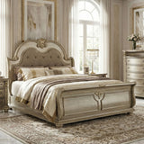 Fromberg Traditional Sleigh Bed & Bedroom Set with Marble Tops - Queen Bed Only