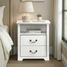 Amble Rustic Open-Shelf Nightstand - Single Nightstand