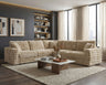 McKenna Modular L-Shaped Sectional with Faux Fur Contrast - Sand