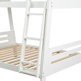 Kallen Contemporary Twin over Full Bunk Bed with Angled Ladder - Solid Pine, Optional Mattresses