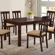 Topeka Transitional Dining Table & 7-Piece Set with Slat-Back Chairs - Table Only (55")