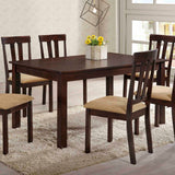 Topeka Transitional Dining Table & 7-Piece Set with Slat-Back Chairs - Table Only (55")