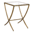 Vilna Contemporary Forged Steel Side Table - Matte Gold