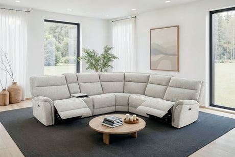 Mattheus Oversized Power Reclining Sectional - Dove Gray
