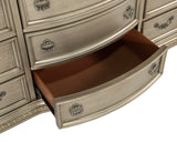 Fromberg Traditional Sleigh Bed & Bedroom Set with Marble Tops – Gold Champagne, view 19