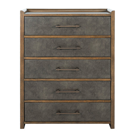 Newent Two-Tone Channel-Tufted Bed & Bedroom Set - Chest