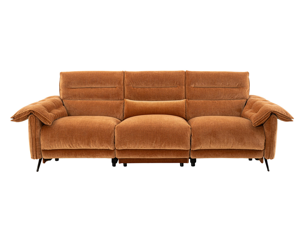 Morley Contemporary Power Reclining Sofa, Loveseat & Recliner with USB Ports - Pillow-Top Arms