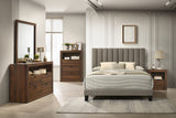 Altimari Channeled Headboard Bed & Bedroom Set - Contemporary in Black or Walnut