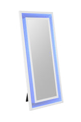 Solinus Hollywood Glam LED Floor Mirror with Bluetooth Speaker – White, view 9