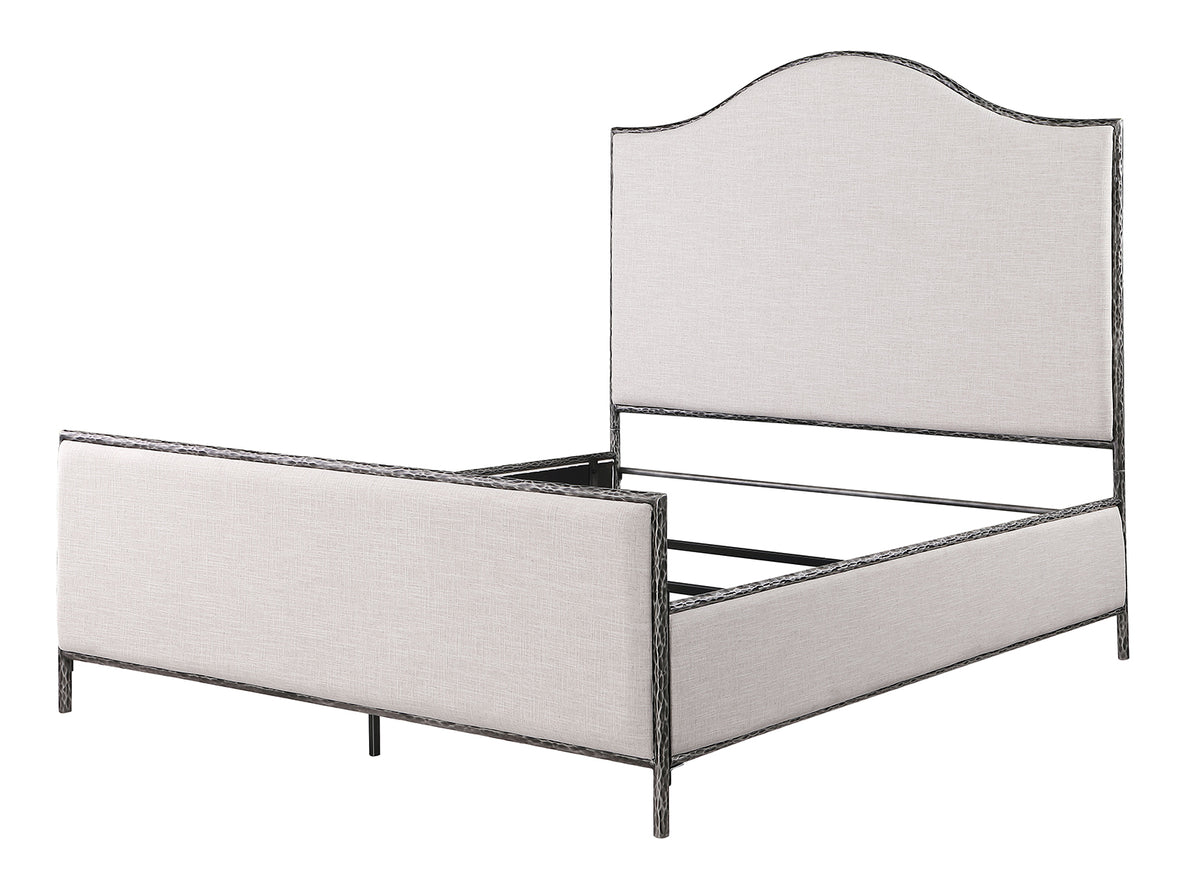 Vilna Contemporary Forged Steel Upholstered Bed & Bench – view 10