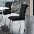 Holstebro Contemporary Channel-Tufted Dining Side Chairs (Set of 2)