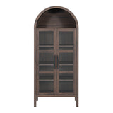 Gateshead 72" Arched Display Cabinet with Glass Doors & Adjustable Shelves – view 9