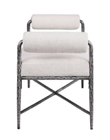 Vilna Contemporary Forged Steel Upholstered Bed & Bench – view 14