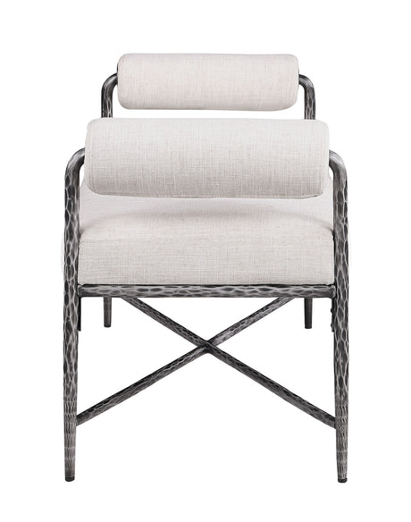 Vilna Contemporary Forged Steel Upholstered Bed & Bench – view 14