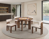 Gaetani 48" Round Game & Dining Table with Cup Holders - 5pcs- Game Table + 4 Side Chairs