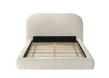 Whitnash Contemporary Round-Profile Upholstered Platform Bed – view 3
