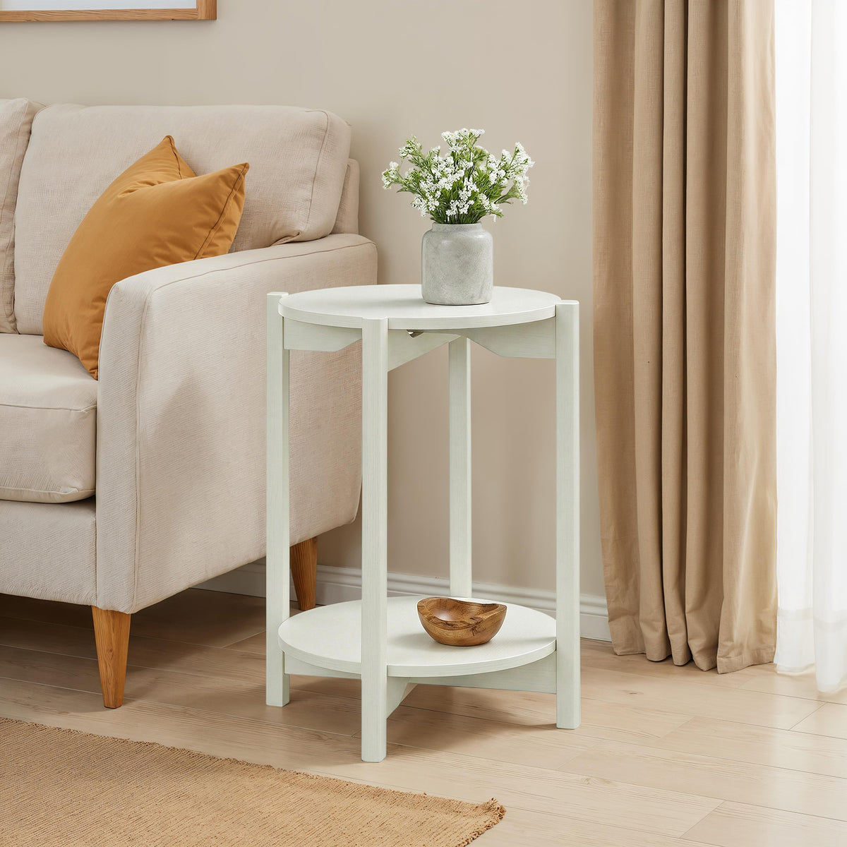 Hyde Transitional Coffee & End Tables - Round End Table