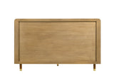 Romford Mid-Century Modern Twin & Full Bed & Youth Bedroom Set - Walnut with Gold Accents
