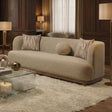 Sarabi Contemporary Sofa, Loveseat & Chair with Plinth Wood Base - Sofa