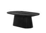 Halewood Contemporary Pedestal Coffee & End Tables - Cone-Shaped Base in Black, Oak or Walnut