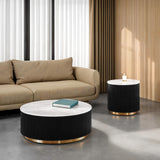 Virden Genuine Marble Cocktail & End Tables - Round Cocktail Table