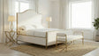 Vilna Contemporary Forged Steel Upholstered Bed & Bench - Full Bed
